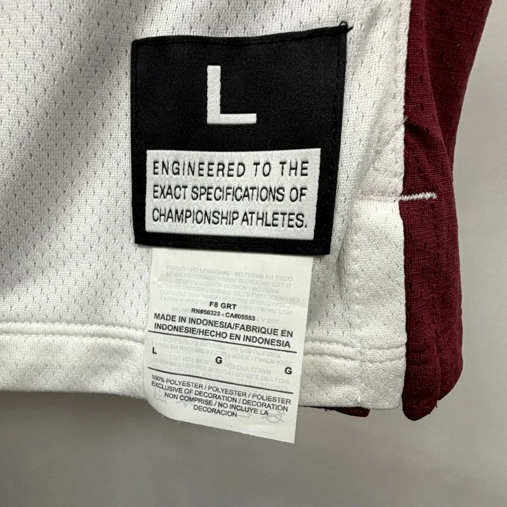Nike Basketball Reversible Team Stock‎ Jersey White/Burgandy AA0078-104 Size L